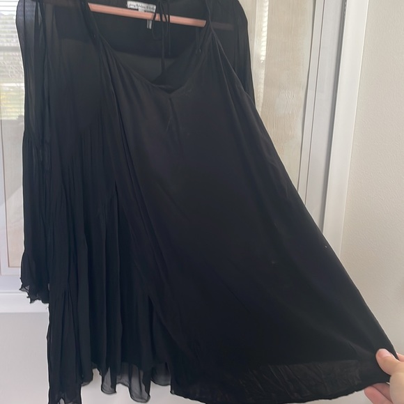 Young, Fabulous & broke black sheer flowy dress -size S - Picture 5 of 5